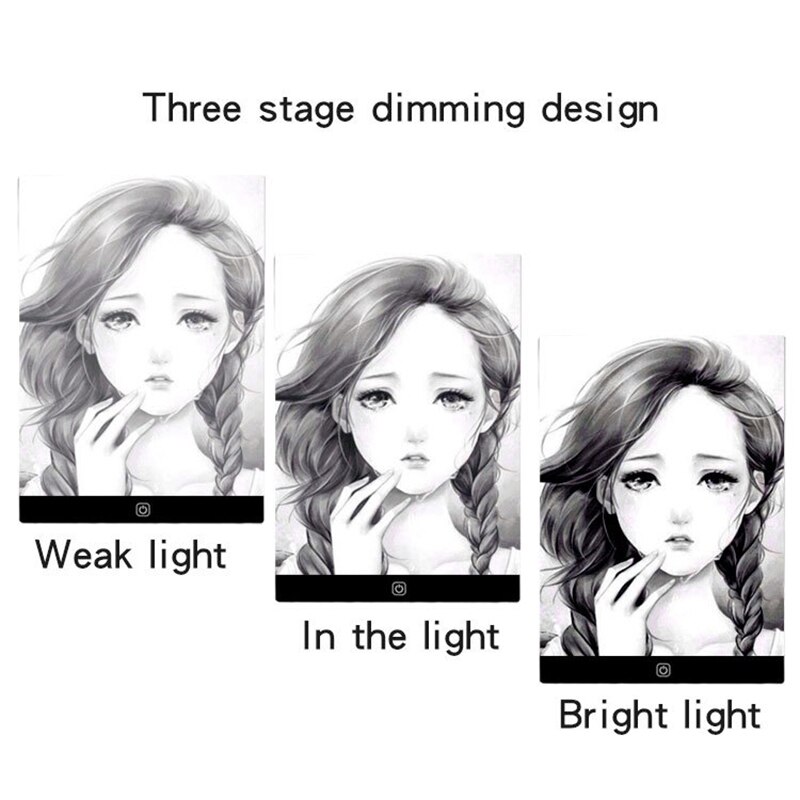 A4 LED Drawing Tablet Digital Pad USB LED Light Copy Board Electronic Art Graphic Painting Table with 3 Level of Dimming