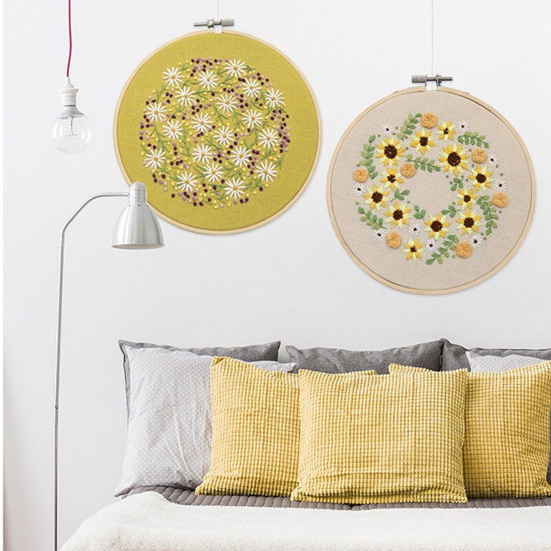 Smukke blomster mønster korssting materiale pakke praktisk håndarbejde broderede materialer gør-det-selv broderi håndarbejde kits