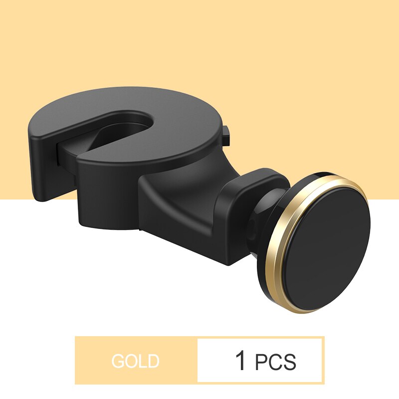 Mobiele Telefoon Tablet Stand Auto Achterbank Houder Voor Mini Ipad Telefoon Beugel Multifunctionele Auto Haak Draaibaar Magnetic Base mount: Gold Right