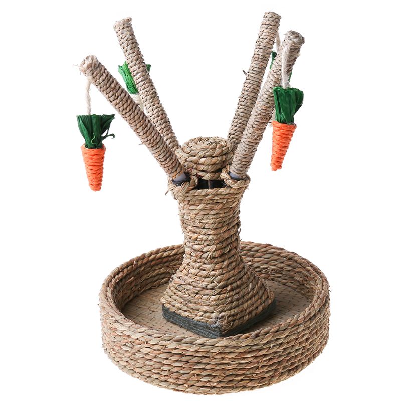 Small Animal Activity Rabbit Toy Fun Carrot Tree Boredom Breaker Rodent Dutch Rat Bite Playing Interaction Lovely Pet