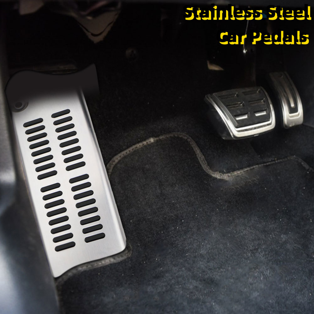 Tapa de pedales de coche de acero inoxidable, cubierta de freno de acelerador de embrague para VW Polo Golf 4 Jetta MK4 Bora para Skoda Fabia LHD Acc.
