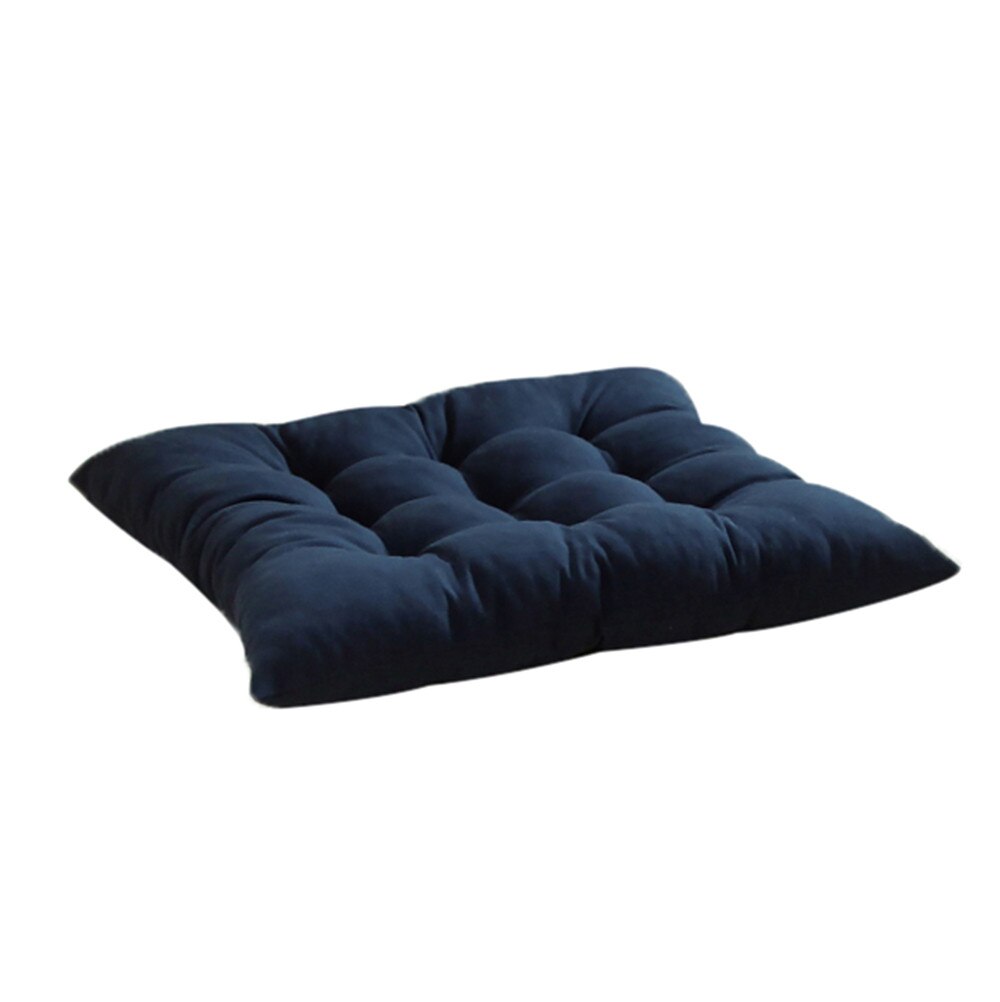 Soft Chair Cushion Square Indoor Outdoor Garden Patio Home Kitchen Office Sofa Seat cushion Buttocks Cushion Pads: Navy 