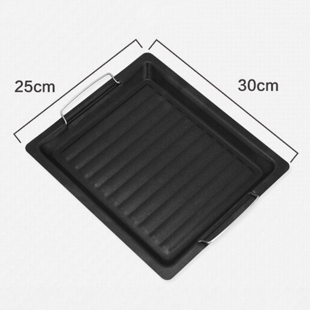 BBQ Grill Basket Vegetable Meat Holder Anti-rust Roasting Tin Barbecue Pan Nonstick Fry Barbecue Liner Sheet Cooking Oil Pad