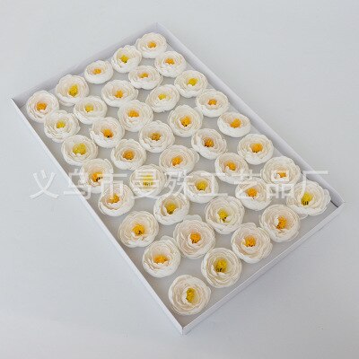 40Pcs Peony Eternal Flower Flower Head Soap Flower Petal Bouquet Making Wedding Favors Valentine's Day: White