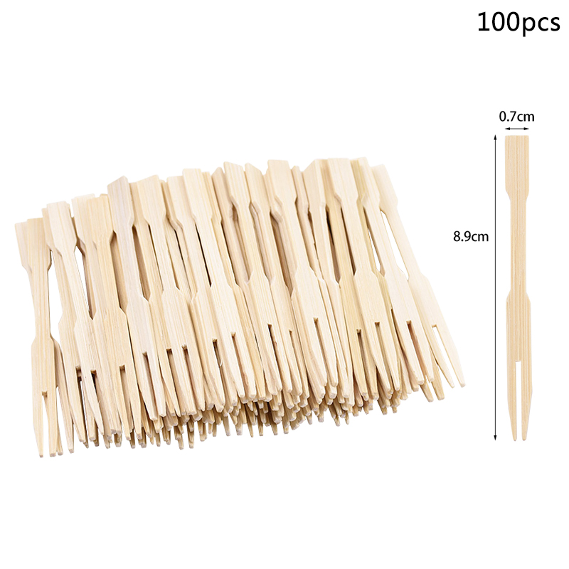 Bâtonnets de bambou jetables, outils de Barbecue, brochettes de bambou naturelles, fête de Camping pour Kabob, fruits, Cocktail, outils de Barbecue: green