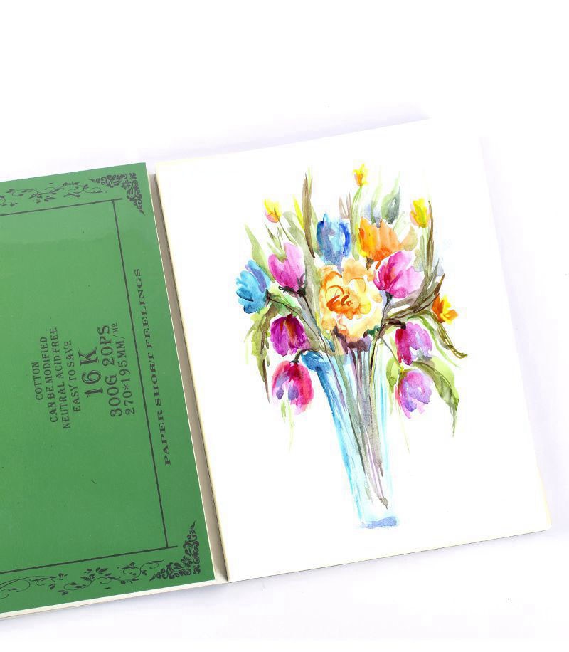 Papel de acuarela 100% algodón , 20 hojas para libro de acuarela pintado a mano para artista, suministros para estudiantes