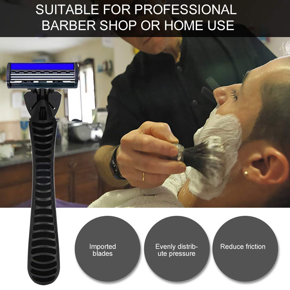 Maquinilla de afeitar Manual de 3 capas para mujer, maquinilla de afeitar clásica, juego de afeitado, cuchillas de acero inoxidable reemplazables, afeitadora para mujer con tira de lubricante, reutilizable