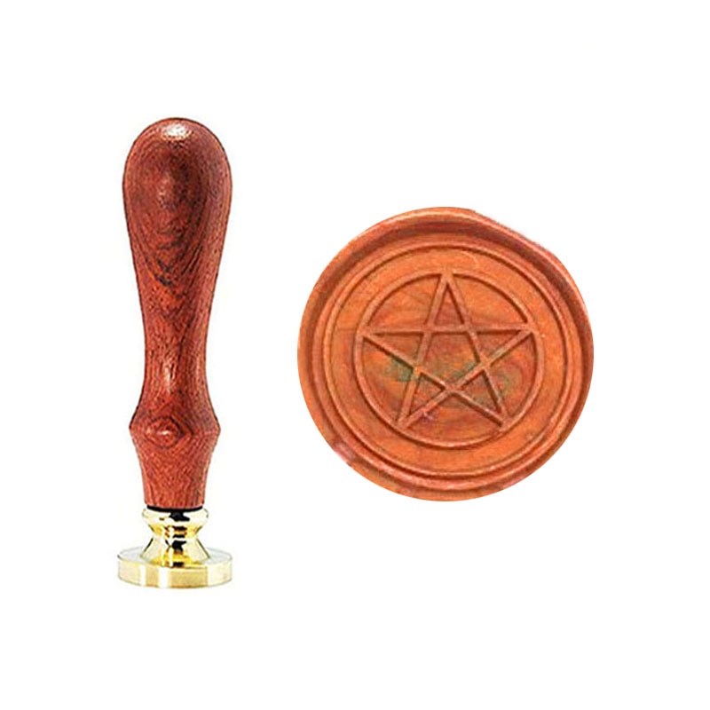 Vintage Star Pentagram 5 Star Pointed Symbol Classic Comic Wax Seal Sealing Stamp Embellishment Party Evelope Wedding Invitation