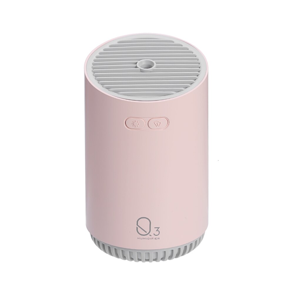 Humidificador de aire inalámbrico, difusor de aceite esencial eléctrico ultrasónico, aromaterapia, con batería de 2000 mAh, 320 ML: Pink