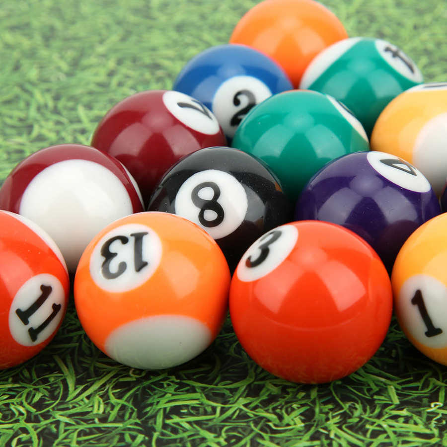 Billiard Ball Mini Billiard Ball 16pcs Include Indoor Outdoor Ball Game Mini Pool Table Accessory