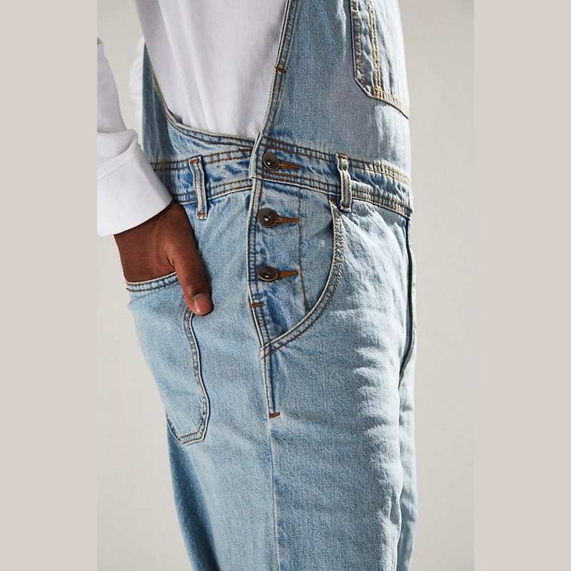 Monos vaqueros para hombre, de otoño, pantalones con tirantes, monos vaqueros para hombre, S-3XL desgastados de gran tamaño, 2022