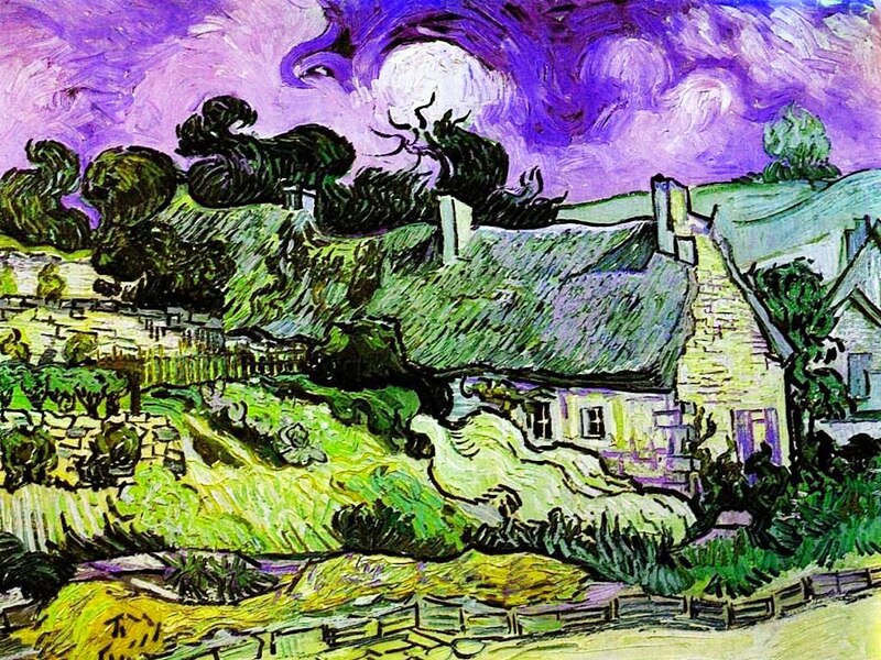 Peinture à l'huile paysage Rural | Toile de coton 20x25cm pour la couture décoration tissu de positionnement tissu imprimé 1 pièce