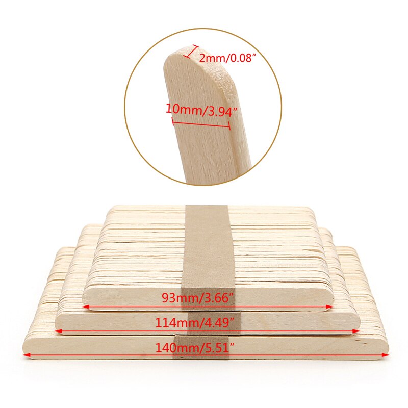 50Pcs DIY Ice Cream Stick Wooden Kids Hand Crafts Art Cake Making Children AUG15