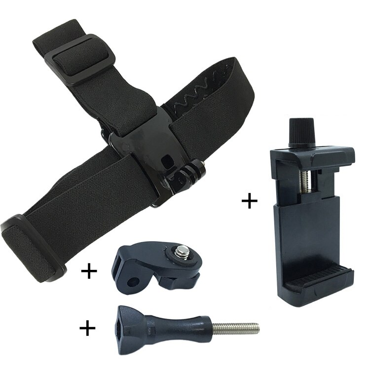 Huvudremsfäste för sjcam eken gopro hero 8 7 6 5 yi 4k sony action cam tillbehör selebälte för iphone mobiltelefonhållare: För mobiltelefon