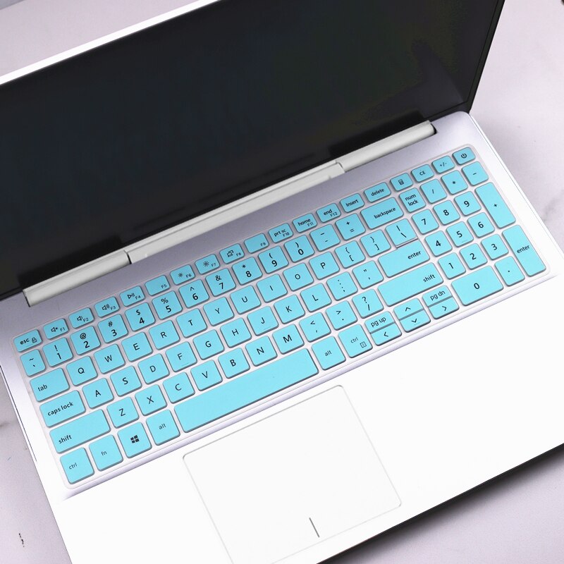 Laptop Keyboard Cover skin Protector for Dell Inspiron 15 5501 5508 5509 5584 5590 5593 5594 5598 Latitude 3500 3510: whiteblue