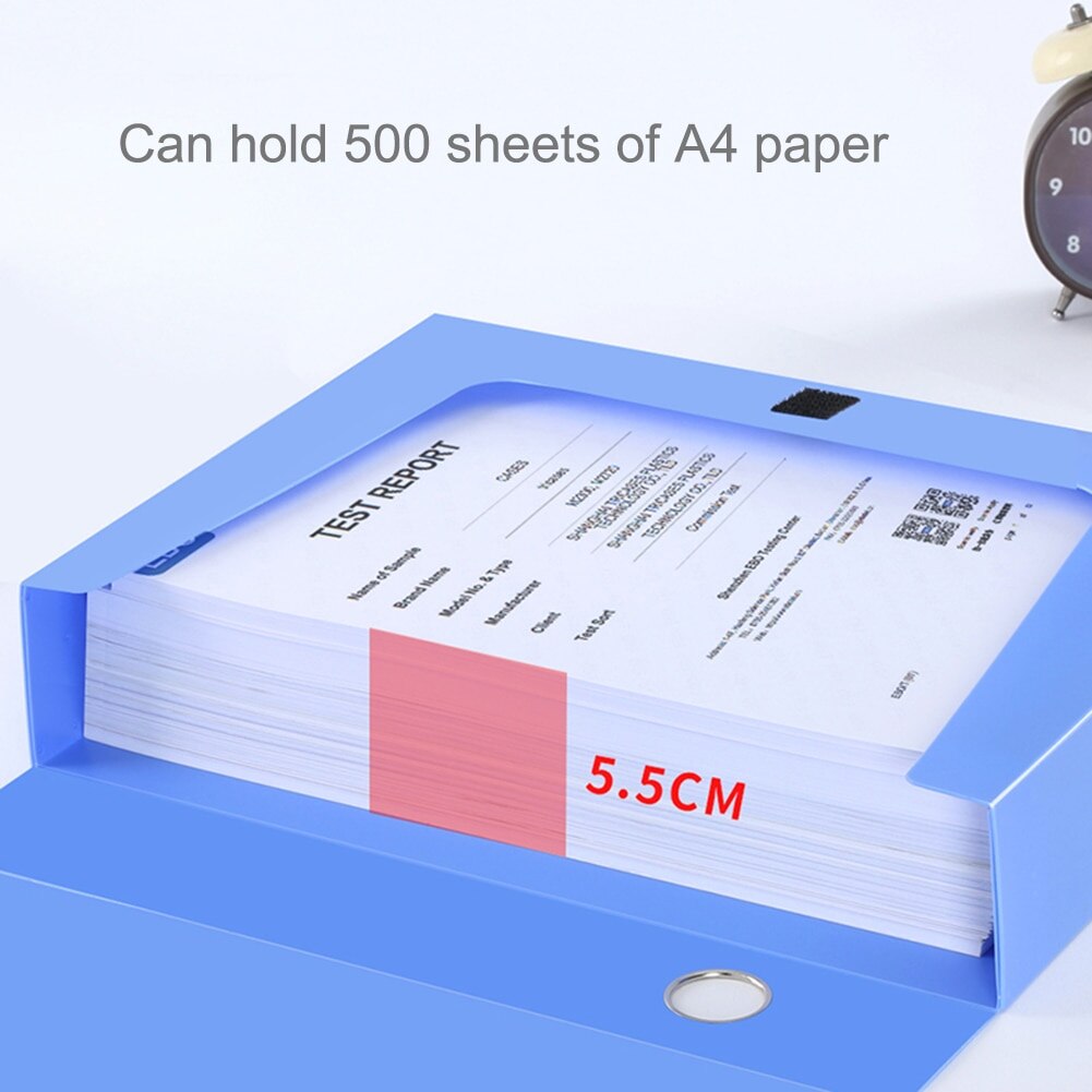 Portable A4 Document File Box 3.5cm 5.5cm Storage Bag Files Folder Lightweight Business Organizer File Box Classeur A4