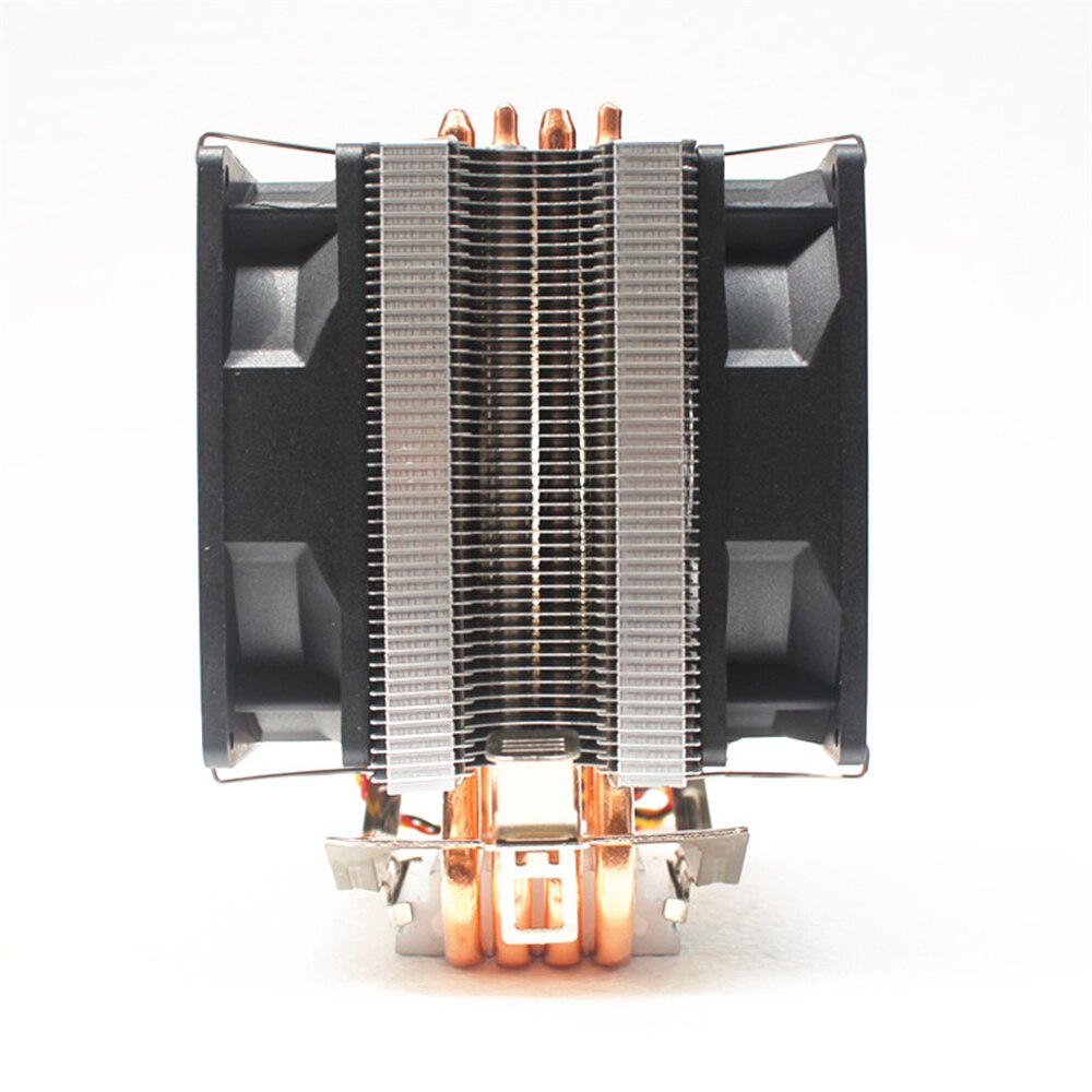 4 Pin 4 Heatpipes Cpu Cooler Cooling Fan Radiator Stille Dual Fan Cooler Heatsink Voor Intel Lga 1150/1151/1155/1156/1366/775 Amd