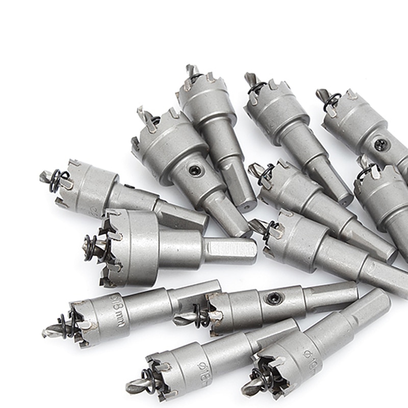 5 pièces 16-30mm TCT dur alliage trou scie tungstène acier forets pour acier inoxydable alliage angle fer 16/18/20/25/30