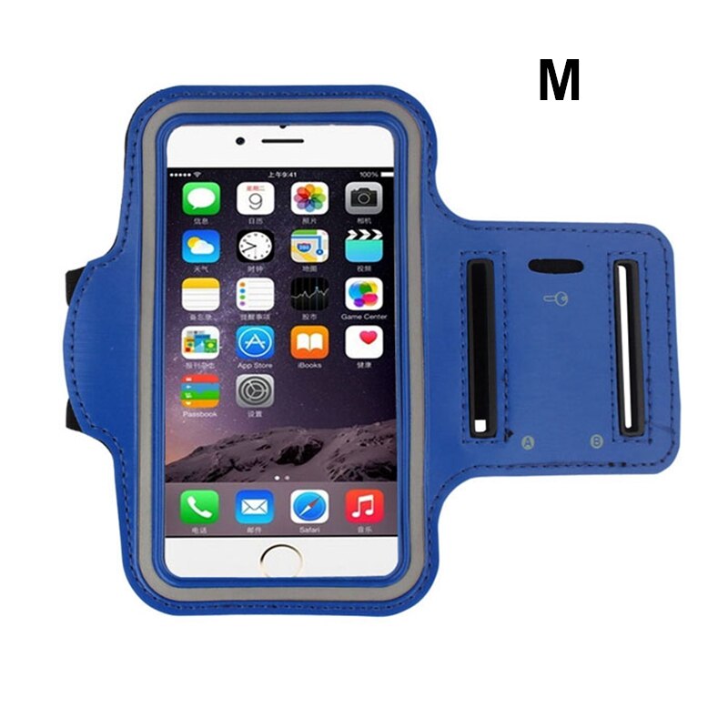 Funda de teléfono con banda para el brazo para correr, 5-7 pulgadas, para iPhone 12, 11 Pro, Max, X, XR, 6, 7, 8 Plus, Samsung S20 Plus, Note 20, A51, A50: M Dark Blue