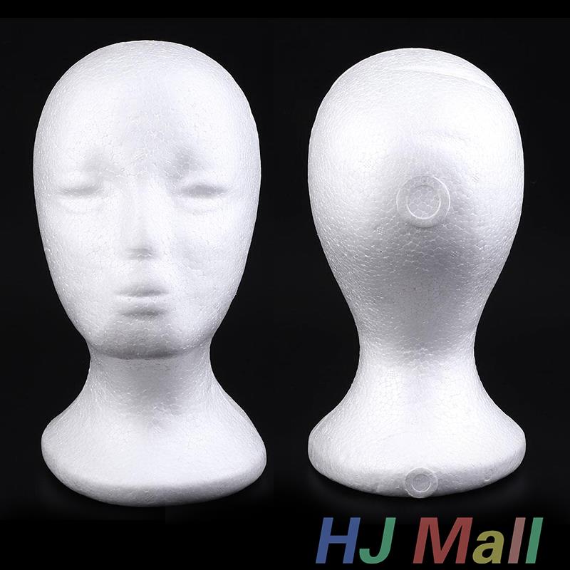 Female Styrofoam Foam Mannequin Manikin Head Model Hair Hat Wig Glasses Display