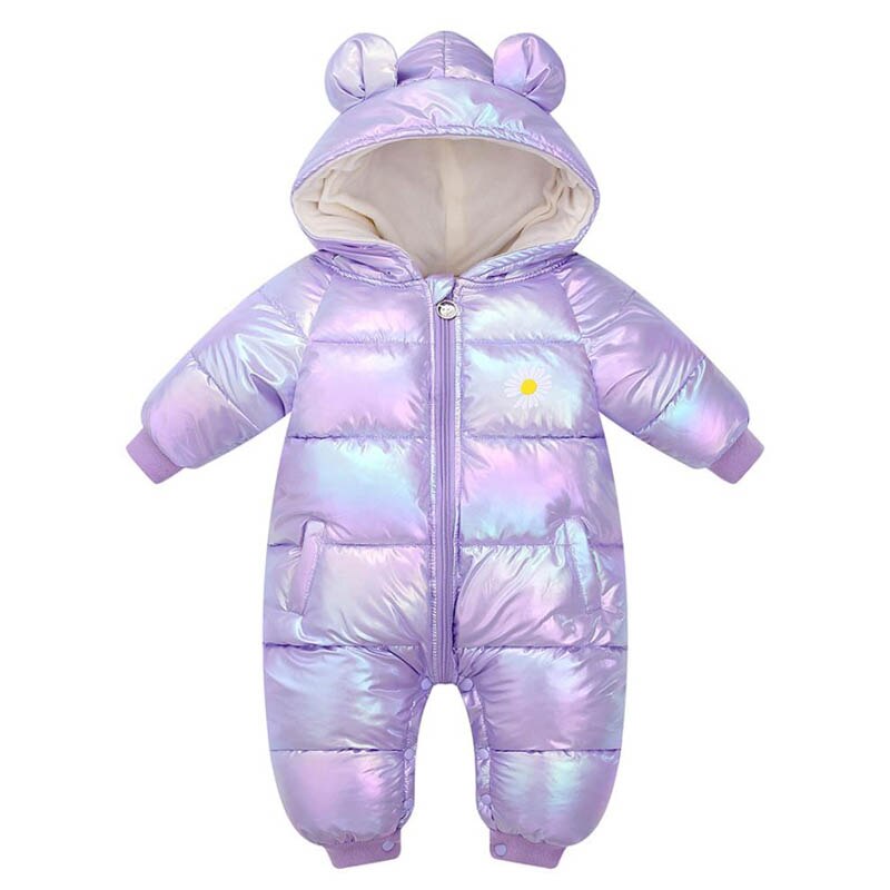 Roupas de inverno 2020 das Crianças Novas Roupas Rastejando Roupas de Bebê Macacão infantil Outerwear Do Inverno Do Bebê: Lavender / 18 m