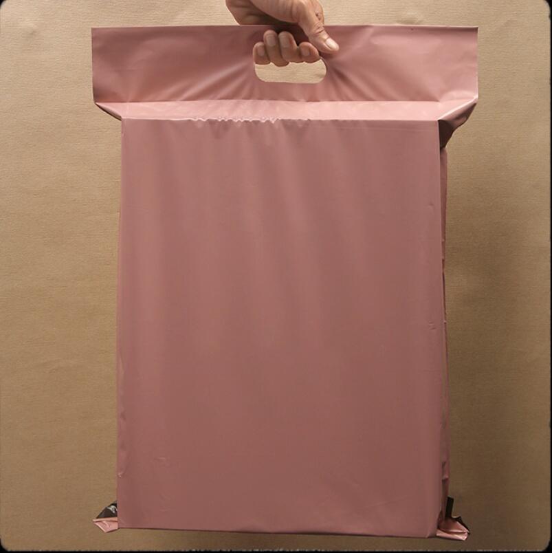 50pcs Pink Mail Bags With Handle Poly Mailer Packaging Envelopes With Self Seal Courier Storage Bags