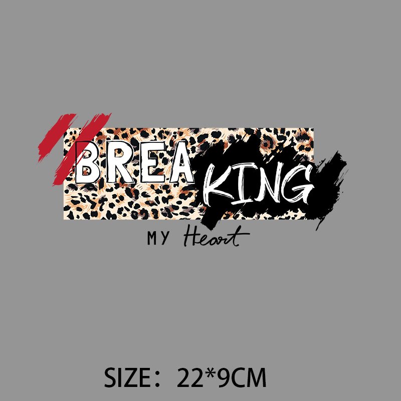 Leopard prints Stickers on Clothes Iron-on Transfers Patches for Kids Clothing Jacket Thermal Transfers Decals Patch: KK571-4