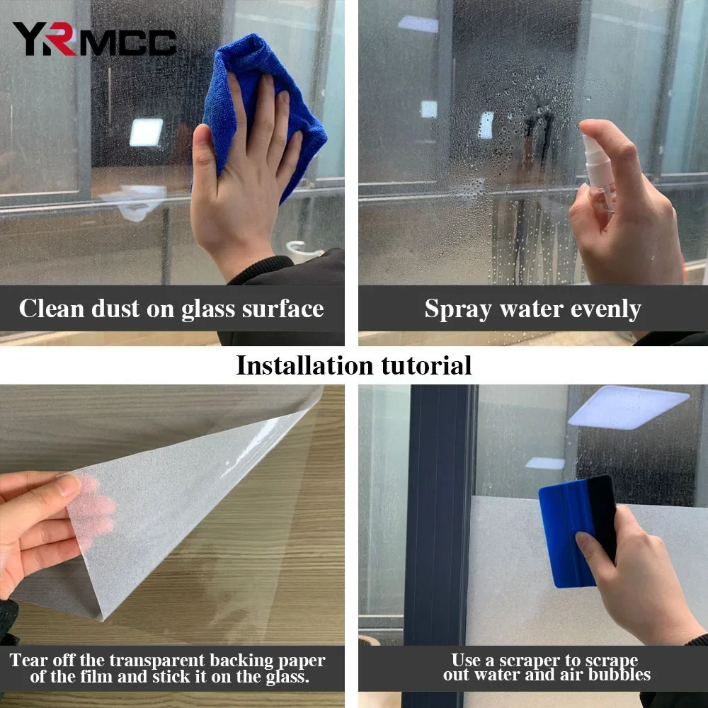 Car Window Matte Film Electrostatic Adsorption Frosted Anti Look Film Self Adhesive Scratch-resistant Sticker Car Accessories
