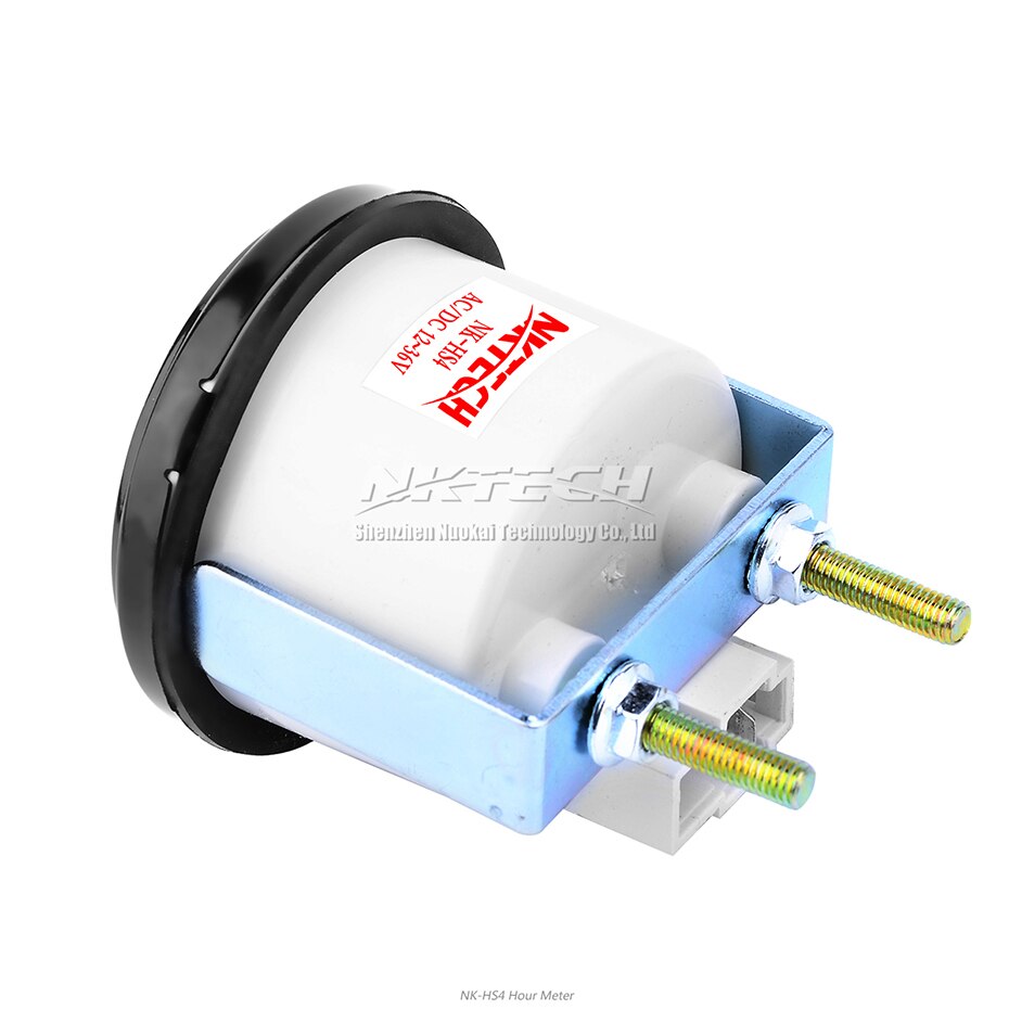 NKTECH Quartz Hour Meter Round NK-HS4 Meters Time Running Counter For Excavator Engineering Vehicle Generator Tractor Boats ATV