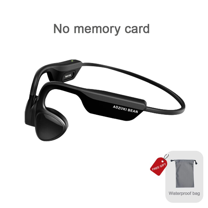 Bone Conduction Earphone Open Ear Waterproof True Bone Conduction Bluetooth Headphones Wireless Sport Headset: black