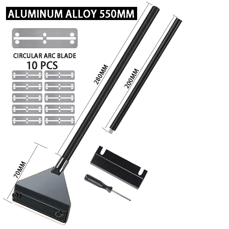 Aquarium flat sand algae removal dual-use glass Algae scraper stainless steel household cleaning to tools Fish tank accessories: WHITE