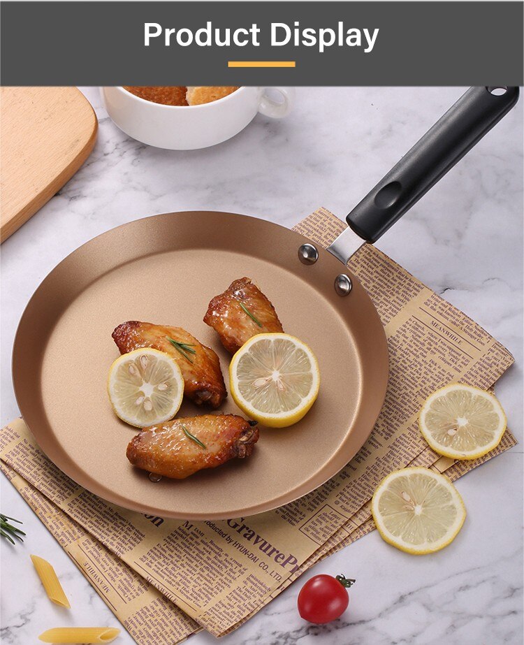 20CM Maifan Stone Frying Pan Non-stick Skillet Cauldron Induction Cooker Wok Pan Bread Pizza Egg Pan Breakfast Pot