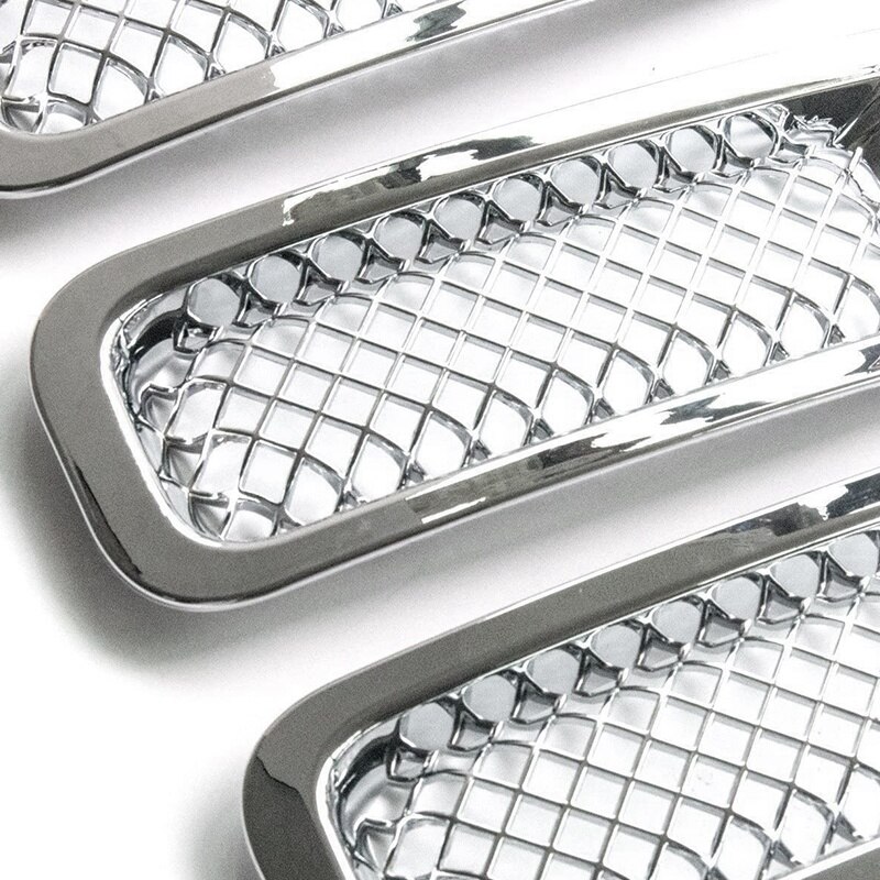 Top7 Pcs Front Grill Insert Grille Cover Trim Kit for Jeep Patriot