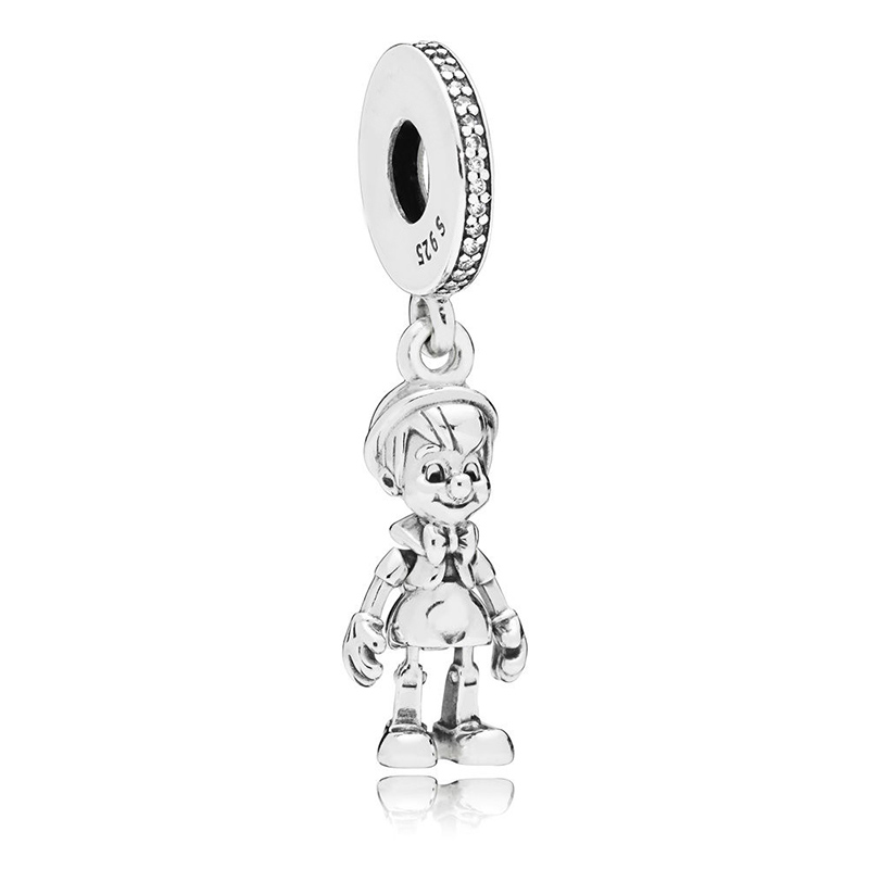 Trendy S925 Silver Beads Mouse Ballon Dumbo Buzz Lightyear Beads Charms fit Original Brand Bracelets Women DIY Jewelry: pdl259-silver