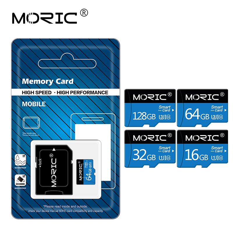 100% Originele Moric Micro Sd-kaart Sd/Tf Flash Geheugenkaart Klasse 10 64Gb 128Gb 256gb 4Gb 8Gb 16Gb 32Gb