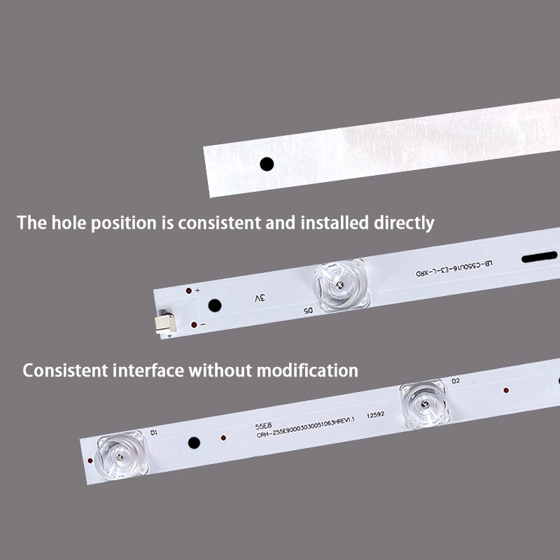3v led backlight chong hong 55 e 8/55 e 9000/55 d 3s/55 a 3u/55em crh -z55 e 90003030051263 hrev 5 led 545mm