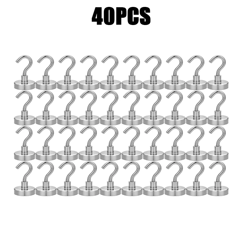 1-80PCS Strong Magnetic Hooks Multi-Purpose Storage Hooks Home Kitchen Bar Storage Hooks Key Storage Hooks Bathroom Hangers: XL / DARK GRAY