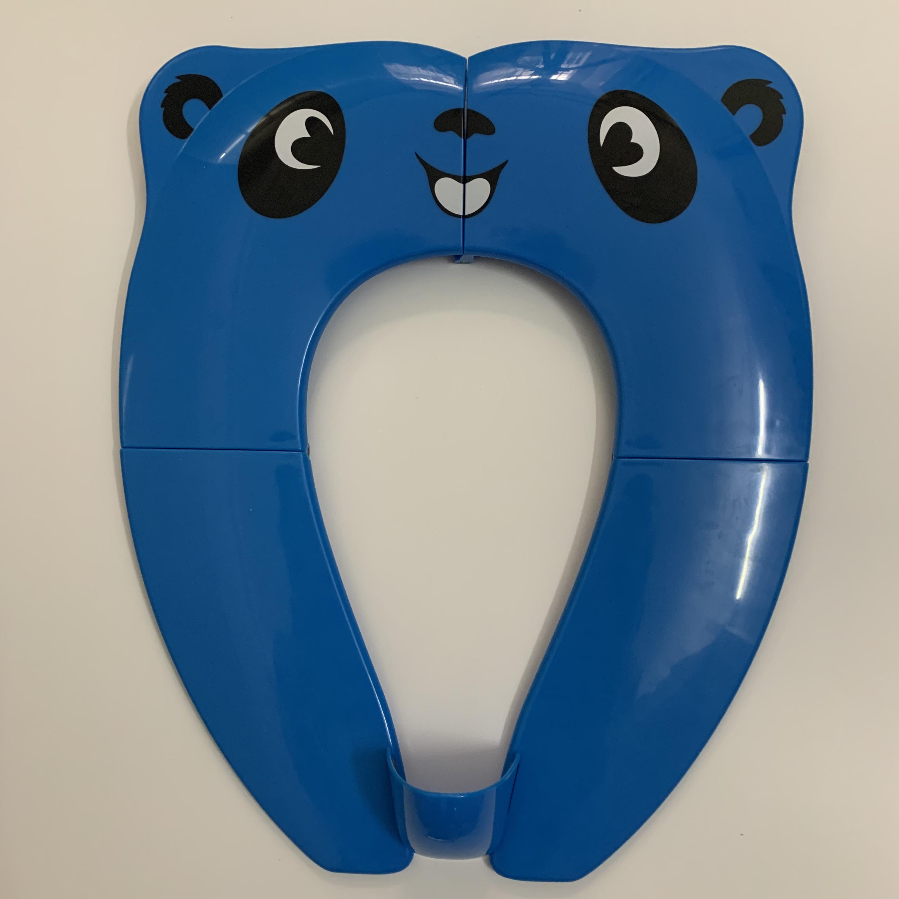 Składana deska klozetowa odporna na zachlapanie przenośna podróż hotelowa deska klozetowa poduszka pomocnicza nocnik nie fajny tyłek: Niebieski