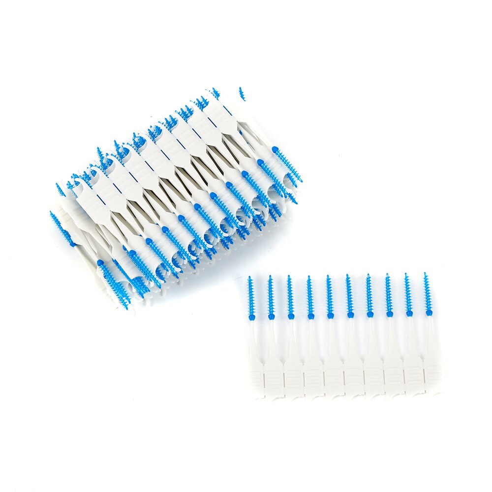 120Pcs Soft Interdental Teeth Stick Brush Dual Heads Dental Toothpicks Replacement Brush Oral Clean Care Picks Interdental Brush