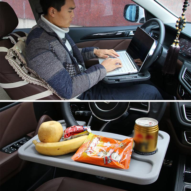 Auto Tray - Opvouwbare Achterbank Hoofdsteun Lade Met Haak | Laptop Auto Bureau Autostoel Reislade Tafel Auto Voedsel Trays Voor Volwassenen Driver