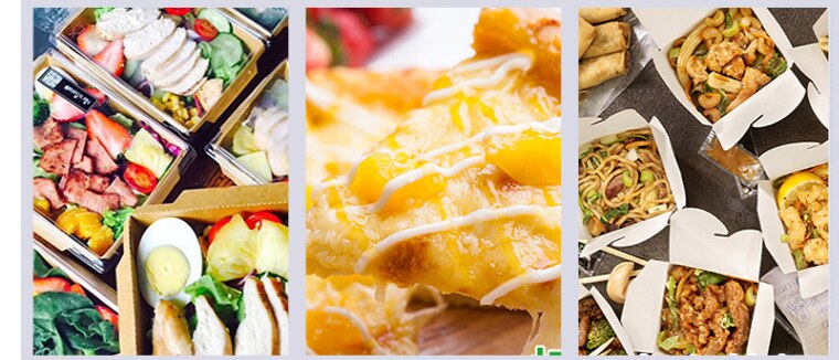 Engangs emballage kraftpapir boks pakning takeaway madpakke sushi boks boite de conservation alimentaire
