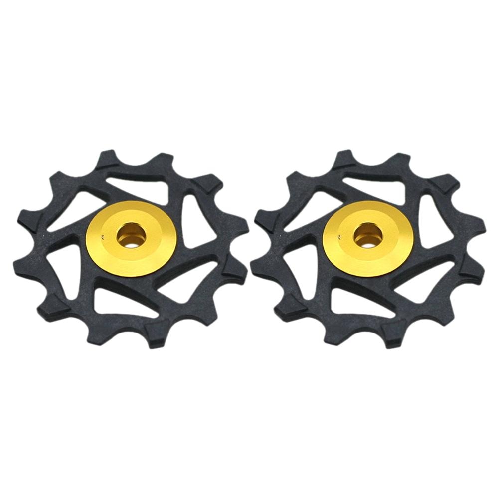 Polia e guia de desviador traseiro de bicicleta, 2 peças 12t para sram xx1 x01 shimano xtr, polia e guia de desviador traseiro: Gold