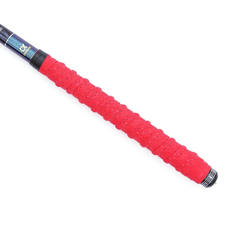 5Pcs Hengel Absorberende Zweet Riem Anti-Slip Handvat Wikkelen Riem Verlengen Tennisracket Wikkelen Riem Vissen Accessoires: Rood