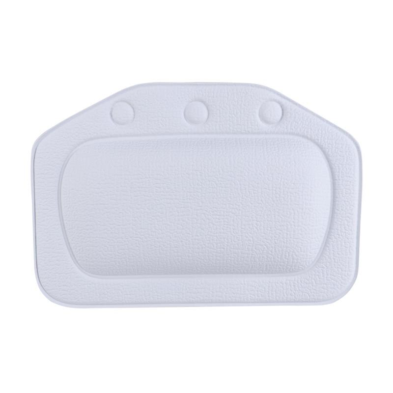 Almohada de baño suave para bañera, reposacabezas de esponja relajante, cojín impermeable con ventosas, almohada de baño con ventosas: Light Blue