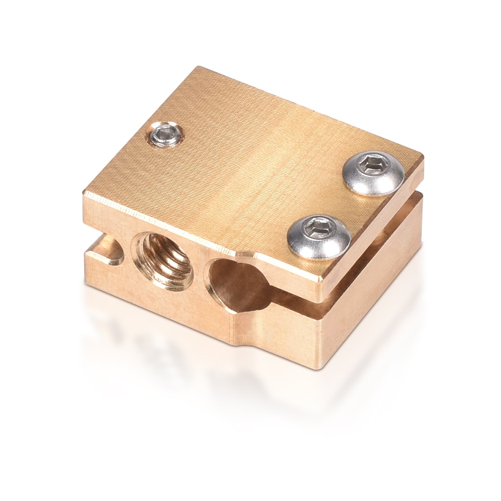 PT100 Volcano Heater Block Brass For E3D Volcano Hotend Nozzle Volcano Silicone Socks Fit PT100 V6 Extruder 3D Printer Parts: Only Block
