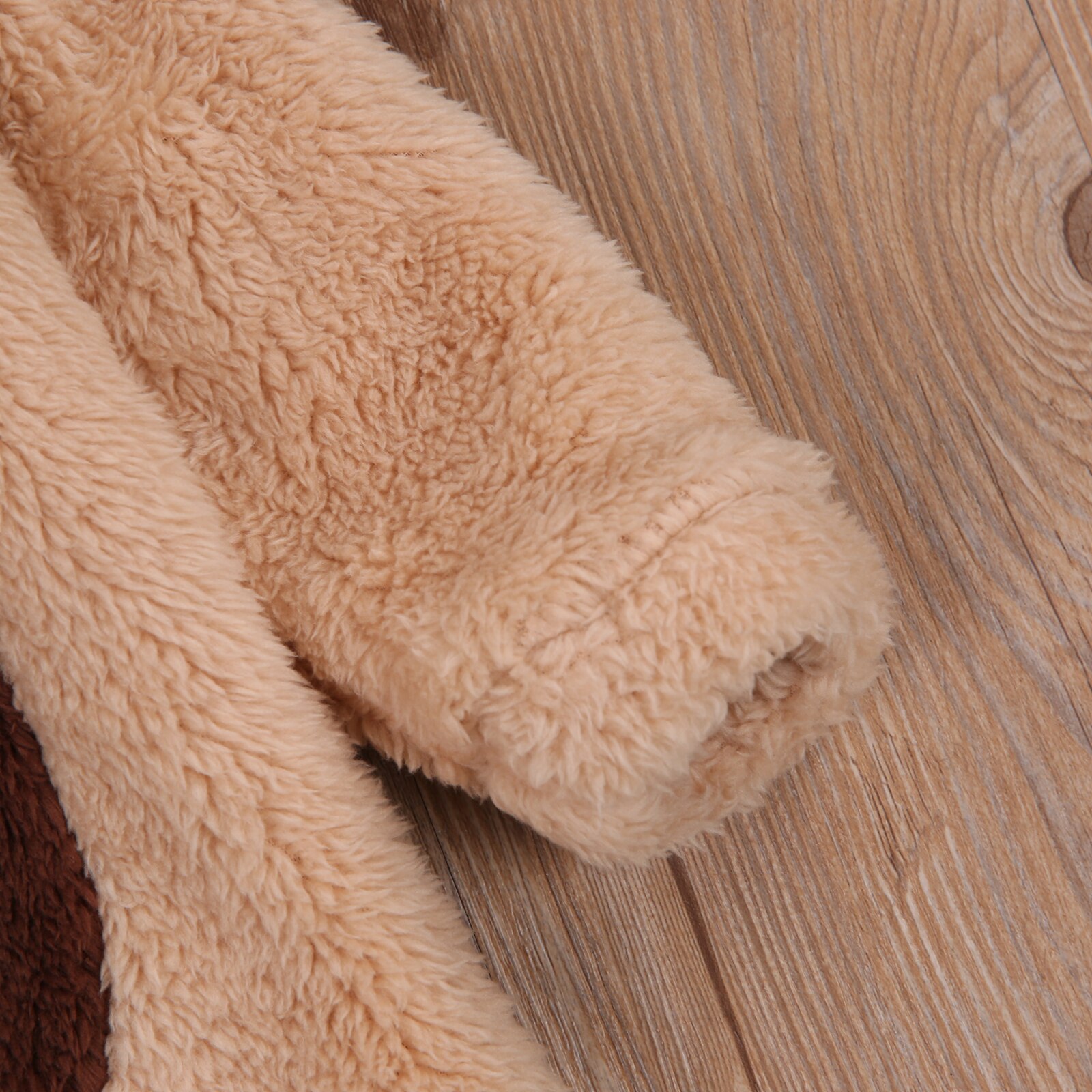 Barboteuse en fourrure pour -né fille et garçon de 0 à 18 mois, avec capuche et oreilles de dessin animé, manches longues, simple boutonnage, combinaisons, tenues d'hiver