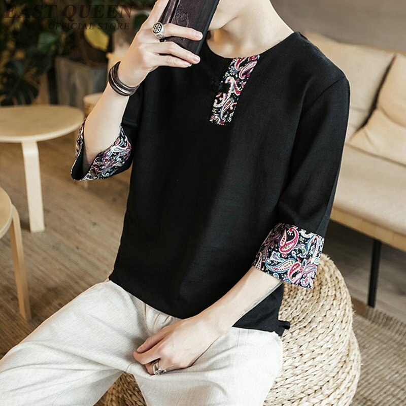 Traditional chinese clothing for men clothing china chinese shirt casual loose tops shirts summer AA3829 Y A