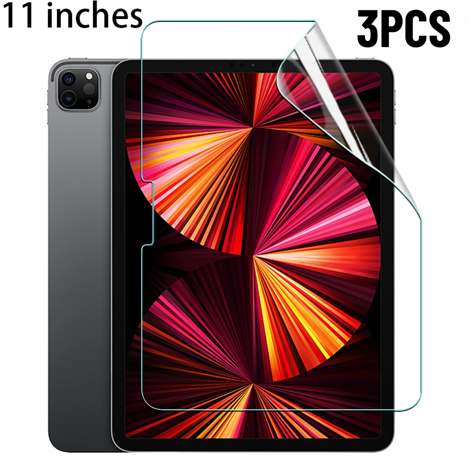 Para iPad 11 pulgadas 2025 cubierta completa Protector de pantalla de TPU suave para iPad 11 pulgadas Tablet películas de hidrogel resistente a los arañazos no vidrio: Azul