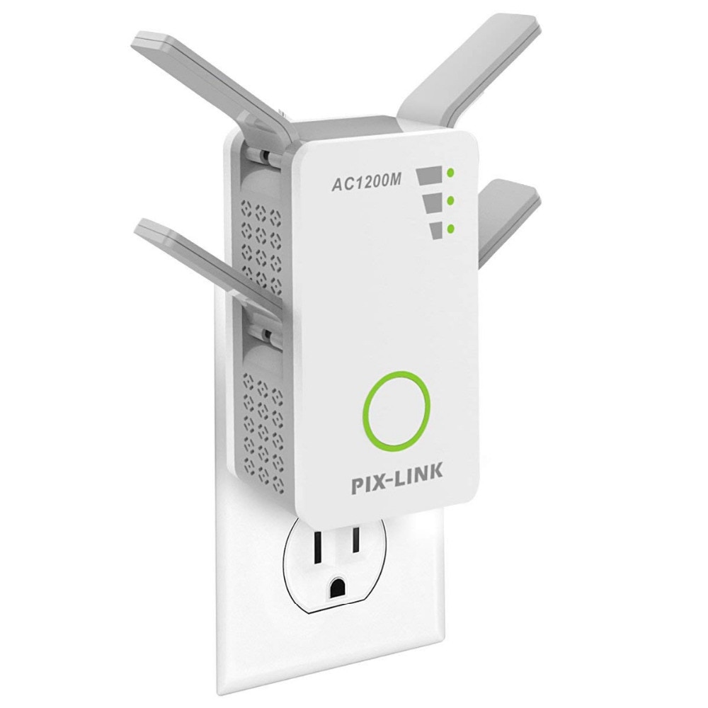 PIXLINK – répéteur sans fil double bande 300/5GHz, 1200/2.4 Mbps, amplificateur de Signal pour extension de réseau, Wi-Fi, pour la maison