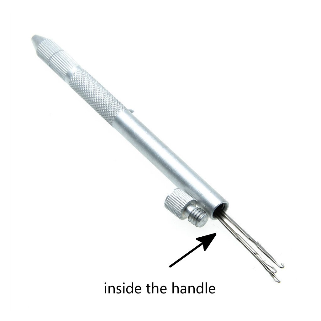 Set Van Handig Aluminium Diverse Maat Haarverlenging Haak Naald Professionele Home Apparatuur 11cm Zilver